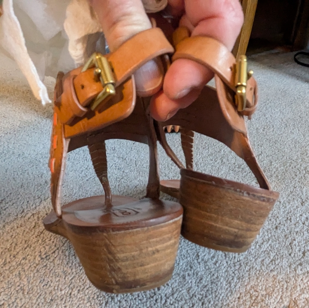Vintage Coach Leather Sandals Sz 8 - Picture 4 of 11